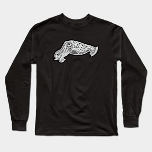 Cuttlefish - hand drawn detailed marine animal design Long Sleeve T-Shirt